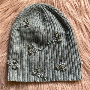 Jeweled knitted beanie by Aqua